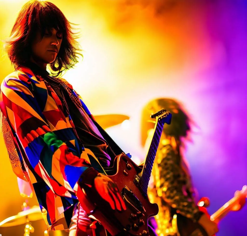 Band recording music in a home studio